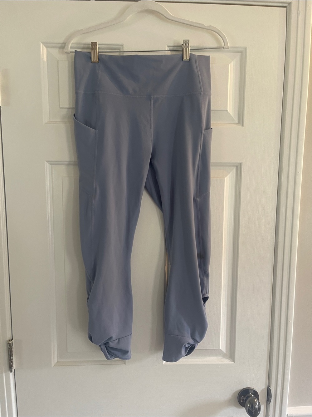 Fabletics PureLUX Capri Leggings in Muted Periwinkle